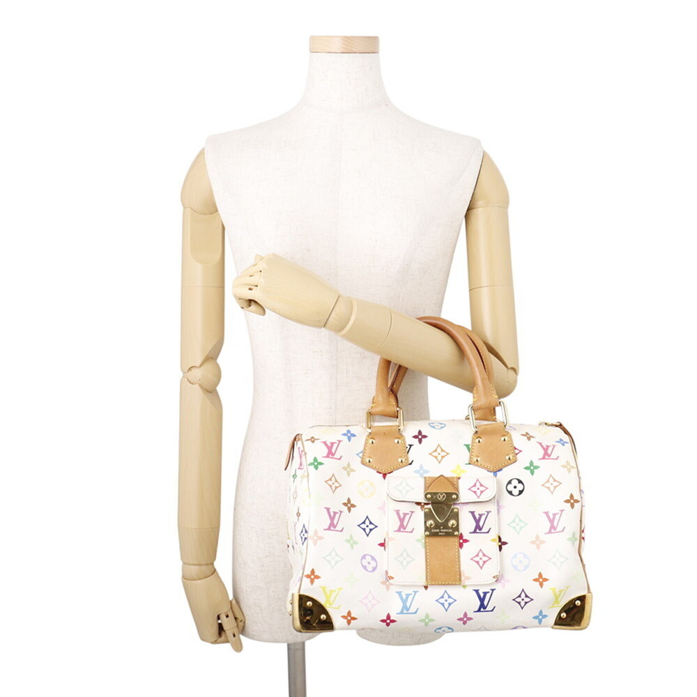 Louis Vuitton Monogram Multicolor Speedy 30 Handbag M92643 LOUIS VUITTON Whit... - Picture 4 of 16